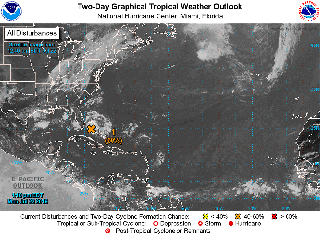There's now a 60 percent chance a new tropical system will develop off the coast of Florida
