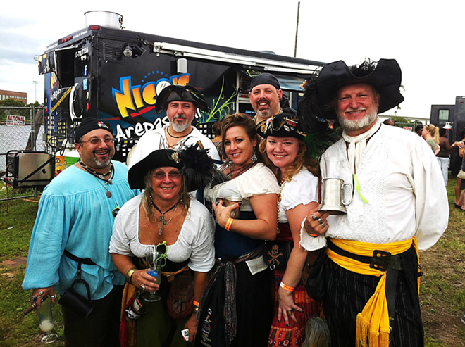BAR KREWE: Some of the swashbucklers at Saturday’s Summer of Rum Festival in Tampa. - Daniel Figueroa