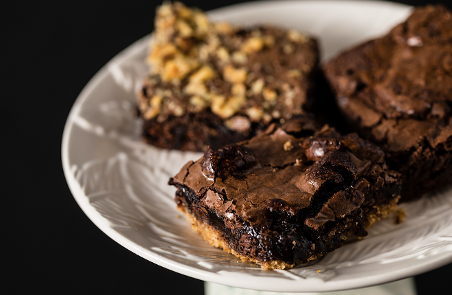 We have two delicious fudgy brownies, one s’mores version with marshmallow and another with nuts. Both are a sweet bargain at just a buck. - JAMES OSTRAND