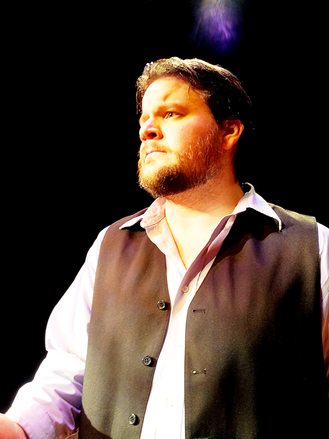 HE IS THE SON: Jack Holloway stars as Hamlet and turns in a mostly solid performance. - ANTHONY J. VITO