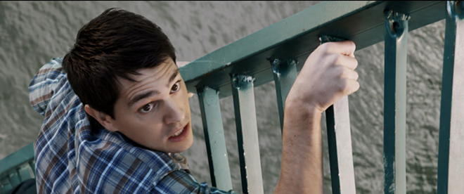 HANG IN THERE: Nicholas D'Agosto clings to life in Final Destination 5. - New Line Cinema