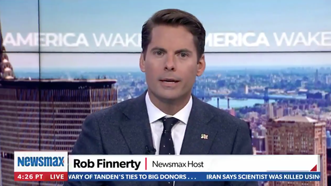 Former Tampa Bay news anchor Rob Finnerty now works for Trump’s favorite channel Newsmax