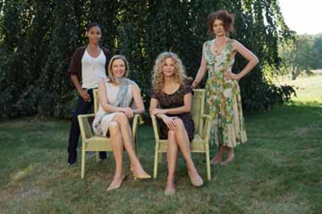 LADIES FIRST: Meg Ryan (center) turns to her gal pals when she discovers her husband's a cheater in The Women. - Courtesy Picturehouse Entertainment