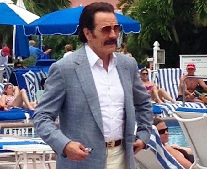 POOL-SIDE STAR: Bryan Cranston at the Don Ce Sar during Infiltrator shooting. - Jeff Abbaticchio/Don CeSar