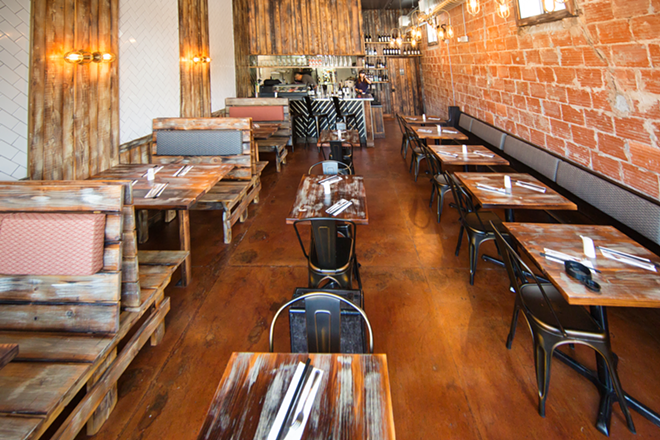 Noble Rice's Tampa digs evince a noble, rustic feel. - Chip Weiner