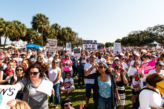 THEY ROSE UP: The Women’s March in St. Pete, January 2017. - Nick Cardello