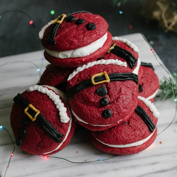 Santa whoopie pies are among the seasonal treats that 4 Rivers is featuring through Christmas Eve. - 4 Rivers Smokehouse