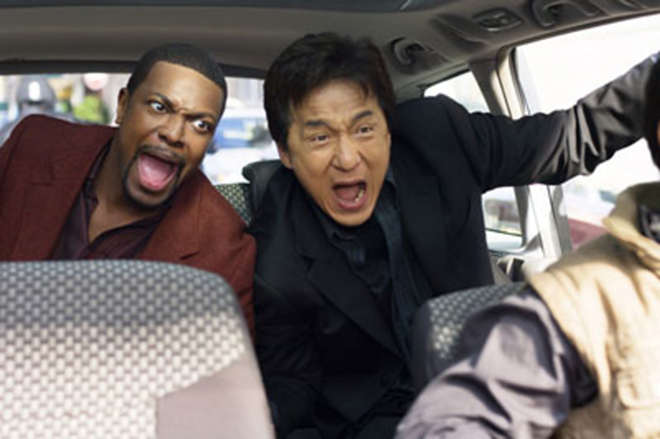 THEY'RE BAAACK! Chris Tucker and Jackie Chan return for another go-round in Rush Hour 3. - New Line Cinema