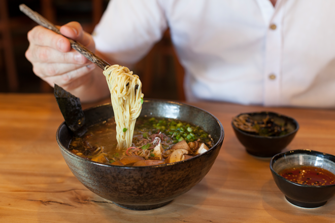 The ramen-driven Buya's mushroom ramen is one of its many comforting menu offerings. - Nicole Abbett