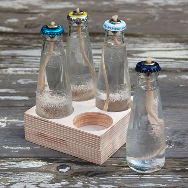 DIY Green: Turn glass bottles into mini oil lamps - Guus Oosterbaan