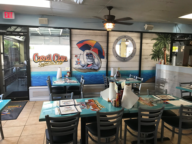 In St. Pete, Casual Clam Seafood Bar & Grill's new look includes a renovated indoor dining room. - Aaron Drake