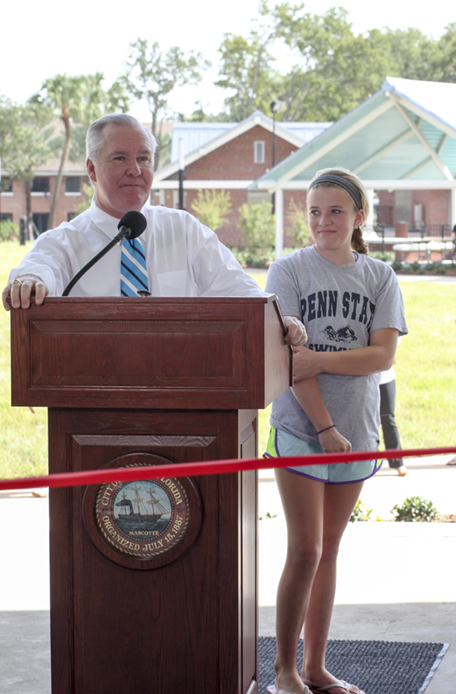 “This is our legacy to my daughters and to little kids all over this community,” proclaims Mayor Bob Buckhorn (shown here with his daughter Grace). - Nicole Abbett