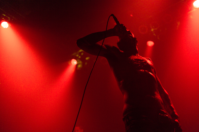 Rapper/vocalist MC Ride with Death Grips at State Theatre Thurs., Oct. 8, 2015 - Tracy May