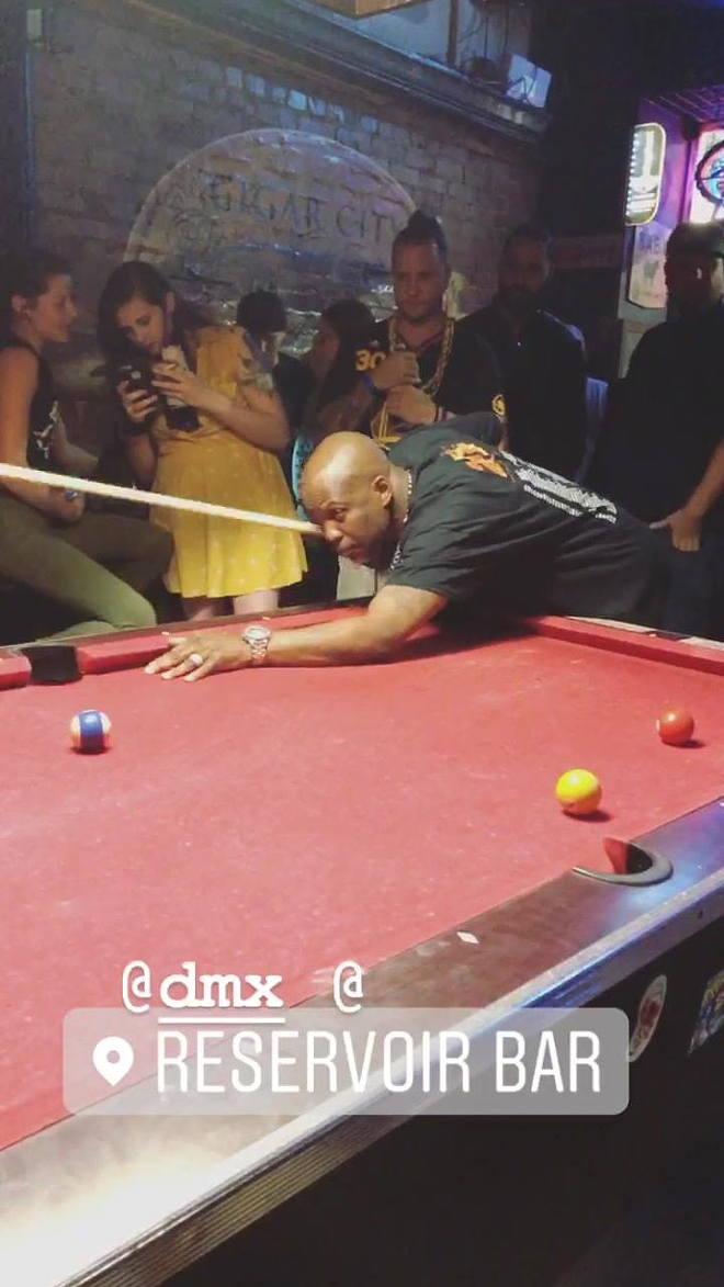 Rapper DMX spent the night kicking everyone's ass at pool after his Tampa show
