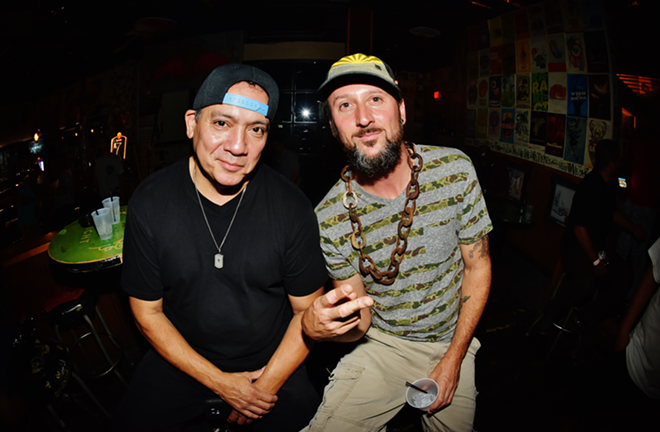 Charlie Chase (L) and DJ Blenda during Ol' Dirty Sundays at Crowbar in Ybor City, Florida on August 27, 2017. - Brian Mahar