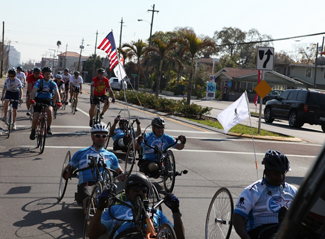 Taken at last year's Soldier Ride. - Nick Kraus of the Wounded Warriors Project.