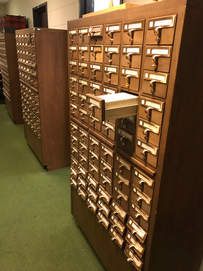 USF/Tampa Library card catalog now relegated to Special Collections with other antiquities on the 4th floor - Ben Wiley