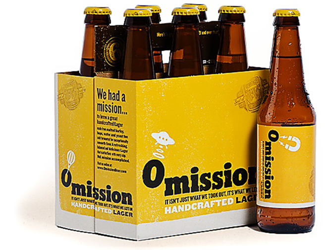 DRINK UP: Gluten-free Omission Lager is light and crisp, as a lager should be. - OMISSIONBEER.COM