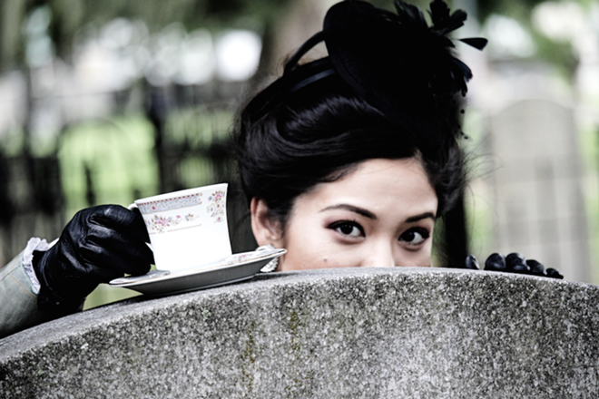 Gravely enchanting: Maya Handa Naff in The Importance of Being Earnest with Zombies. - Allison Davis Photography