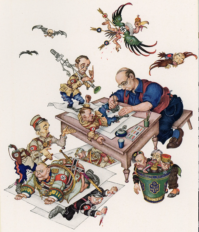 Polish-Jewish artist Arthur Szyk may be best known for his wartime anti-Nazi illustrations and for the Haggadah he illustrated in the tradition of medieval illuminated manuscripts. - COURTESY
