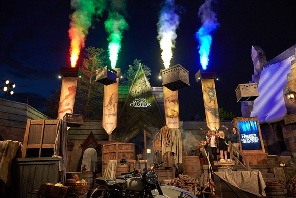 The opening celebration of Hagrid’s Magical Creatures Motorbike Adventure in the Wizarding World of Harry Potter at Universal Studios Orlando - Photo via Universal Studios Orlando