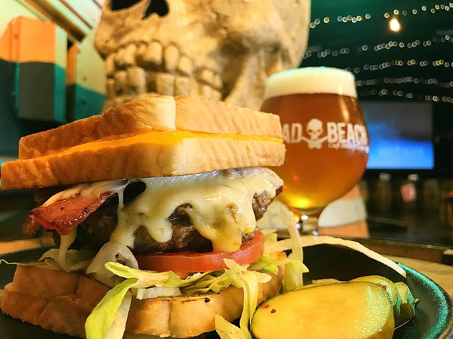 At Mad Beach, 4/20 creation Cheese and Chong is also featured as April's Burger of the Month. - Mad Beach Craft Brewing Company