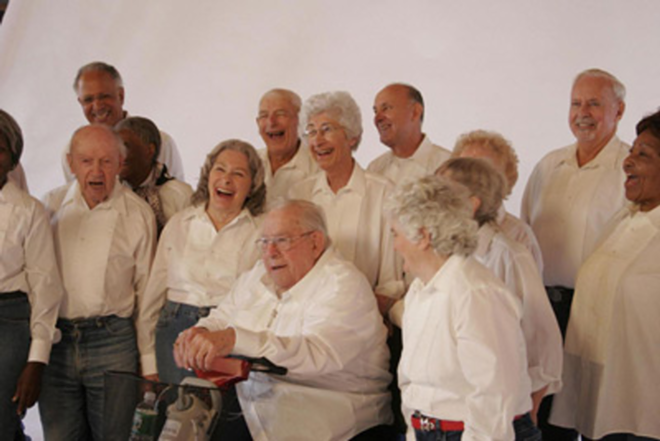 ROCK OF AGES: Senior citizens belt out rock 'n' roll tunes in the documentary Young@Heart. - Fox Searchlight Pictures