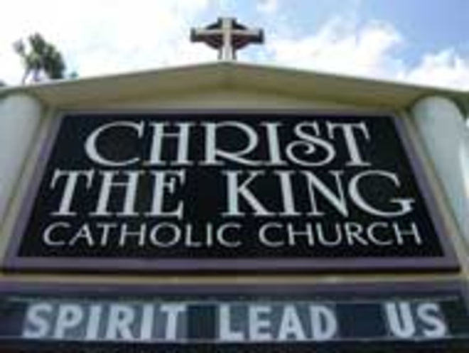 A SIGN FROM ABOVE: Christ The King Church in Tampa. - Max Linsky