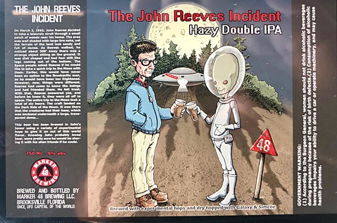 This year, Marker 48 Brewing's John Reeves Incident release is a hazy double IPA. - MARKER 48 BREWING