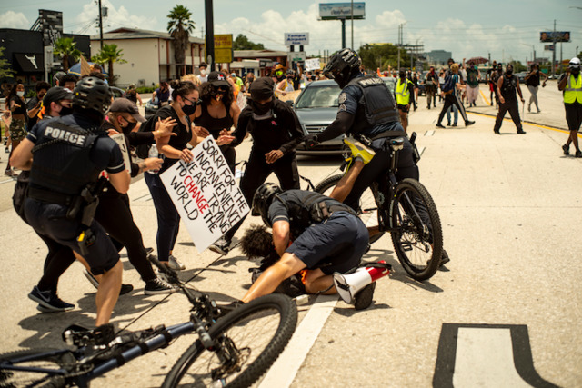 St. Pete Police actually had to remind everyone that it’s illegal to run over protesters with a car