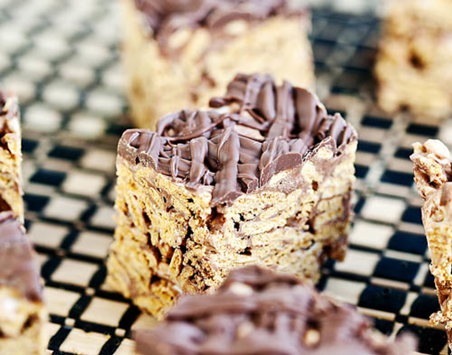 An amped-up variation on Rice Krispies Treats — without the Rice Krispies. - SUSAN FILSON