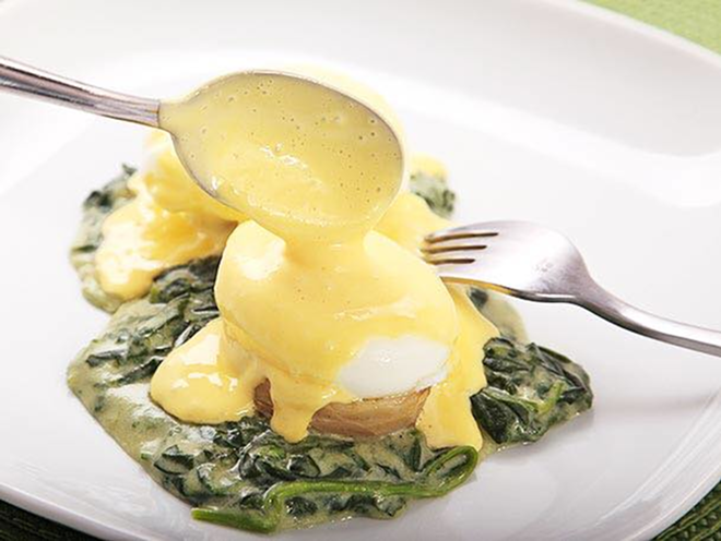 Creole cuisine whiz Leon Galatoire's eggs Sardou atop creamed spinach. - Roux via Facebook