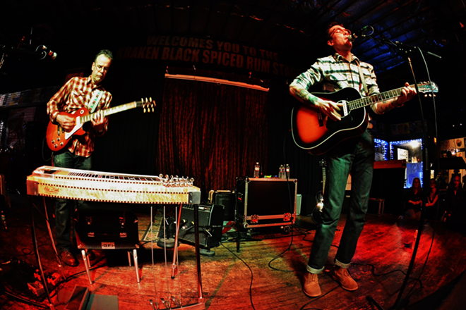 Justin Townes Earle and Paul Niehaus. - Photo by Brian Mahar