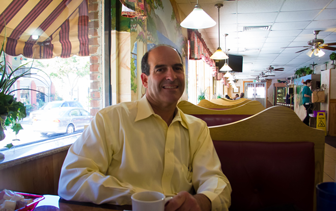 MAYOR IN PARADISE: Mayor Andy Steingold at the Paradise Restaurant. - Daniel Veintimilla