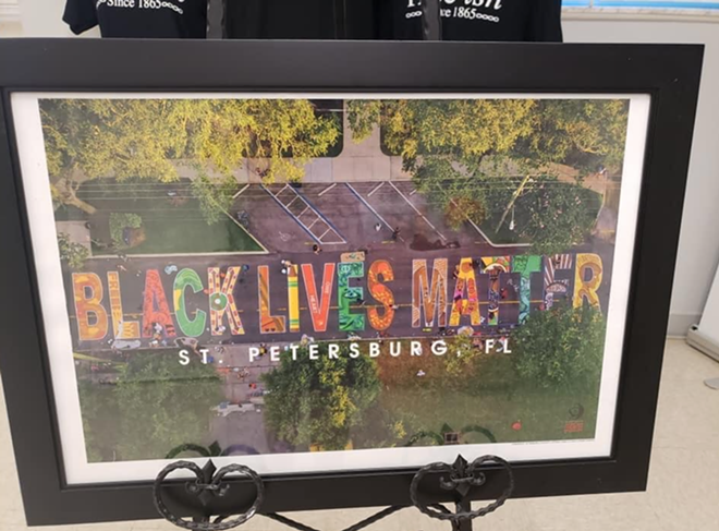 St. Pete’s Woodson Museum is offering prints and shirts of recent ‘Black Lives Matter’ mural