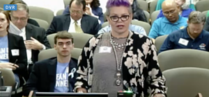 Christa Hernandez, a sex-trafficking survivor-turned-author and activist, urged the council to pass the ordinance. - Screen grab, City of Tampa