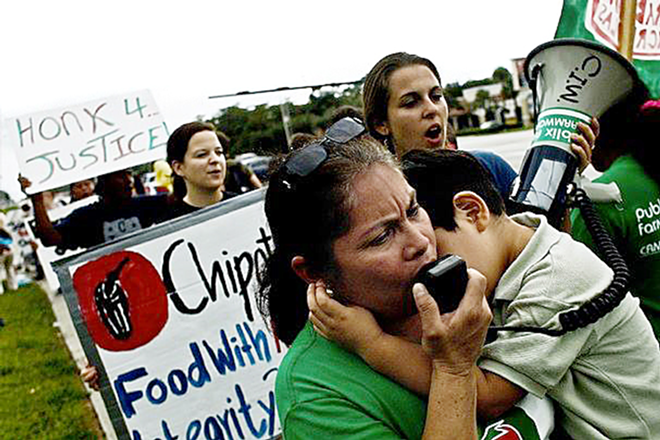 CHIPOTLE SIGNS ON: Chipotle has agreed to take part in the Coalition of Immokalee Workers’ Fair Food Program. - Cristina Castillo