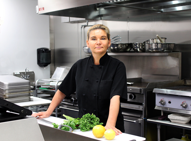 Chef Kasia Lavigne of The Eatery, now open inside Tampa's Brew Bus Brewing. - Russell Breslow
