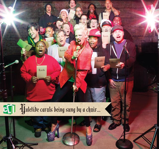 "Yuletide carols being sung by a choir…" See below for a Who's Who of the local musicians pictured above. - Todd Bates