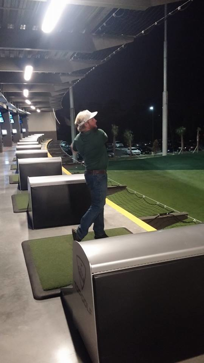 Cohl Webb, a Tampa resident who caddies at nearby Streamsong Golf Resort and Spa, is excited what Topgolf has to offer. - Chris Girandola