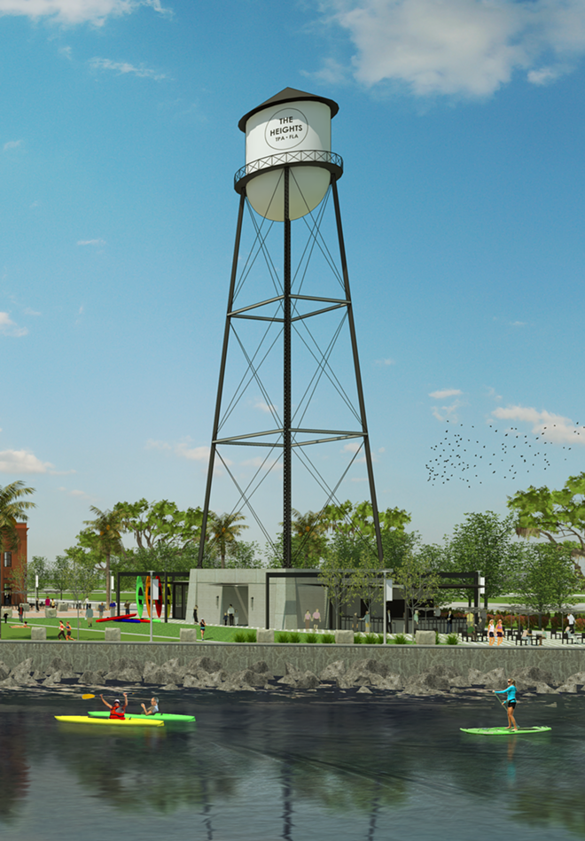 The newly announced Atlantic Beer & Oyster restaurant will sit beneath of a replica of the property's original water tower.