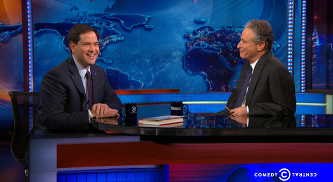 Jon Stewart hilariously rips Florida before Rubio interview on Daily Show - Screen Capture