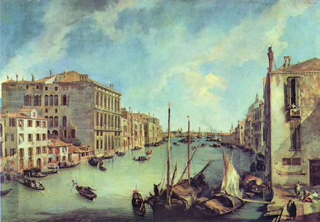 "View of the Grand Canal from the Campo San Vio" comes to Minecraft, and Dr. Stanton Thomas comes to St. Pete. - Public Domain