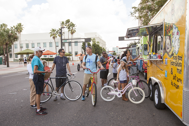 No day is complete without a visit to Gone Bananas for a vegan, frozen treat! Cyclovia Tampa 2015. - Nicole Abbett