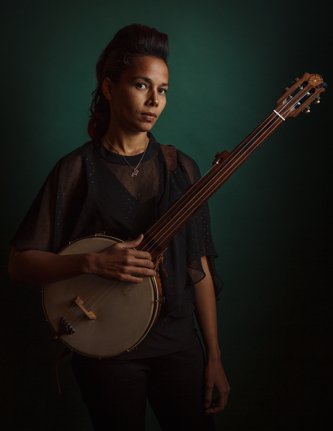 Rhiannon Giddens who plays David A. Straz Center for the Performing Arts in Tampa, Florida on April 23, 2018. - David McClister