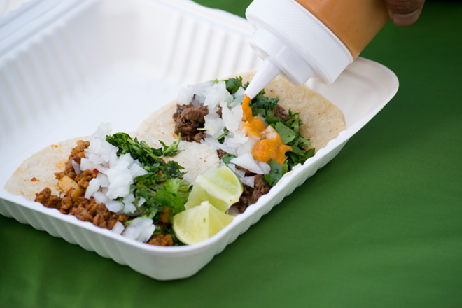 Chorizo and steak is one taco option from the coming-soon Wakamolé Truly Mexican. - Courtesy of Wakamolé Truly Mexican