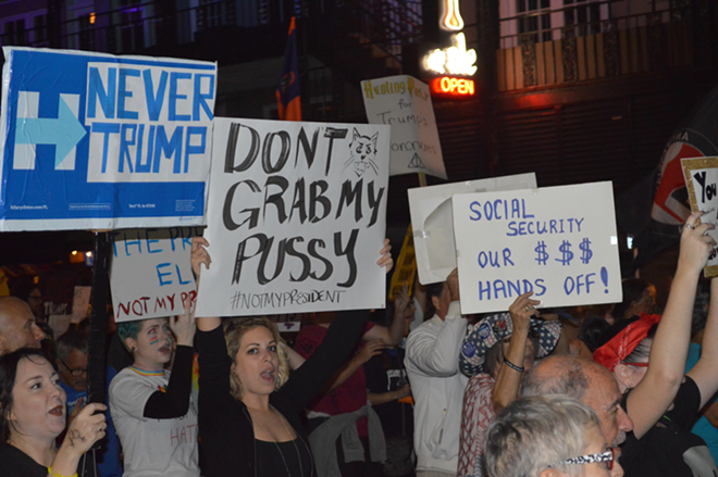 St. Pete anti-Trump protest offers look at muddled outrage over what's to come