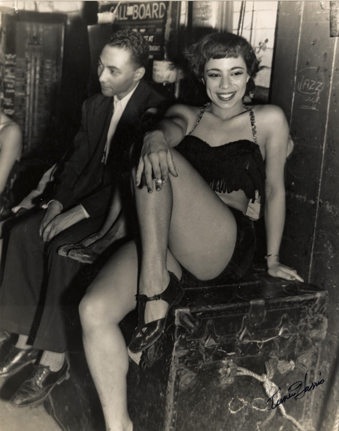 ON THE FRINGE: Charles “Teenie” Harris’ “Jazz Club, Pittsburgh” (circa 1945) shows off an unknown beauty worthy of being immortalized. - Gift of Ludmila and Bruce Dandrew from The Ludmila Dandrew and Chitranee Drapkin Collection