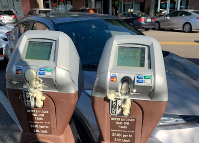 St. Pete police arrest two suspects for spraying foam sealant into parking meters