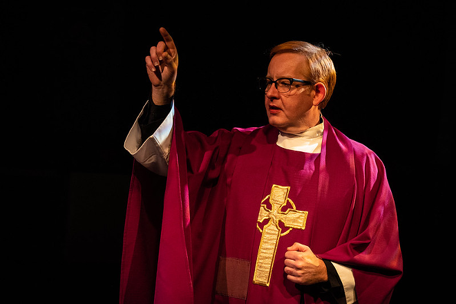 David Jenkins as Father Flynn in "Doubt: Parable" at Jobsite Theater in Tampa, Florida. - Pritchard Photography